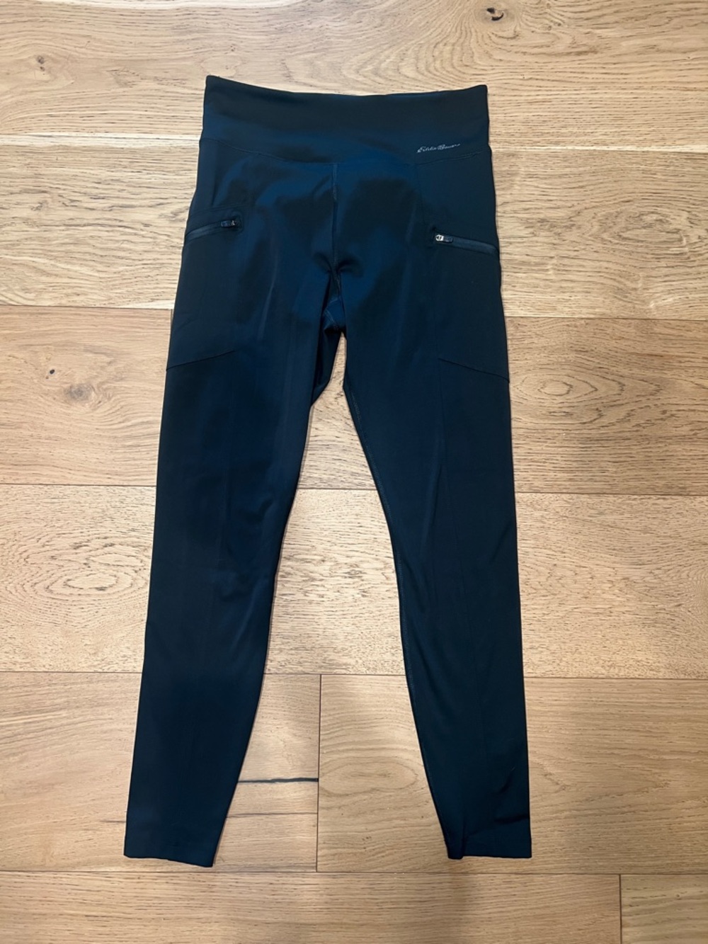Eddie Bauer Black High-Waist Performance Leggings with Zip Pockets